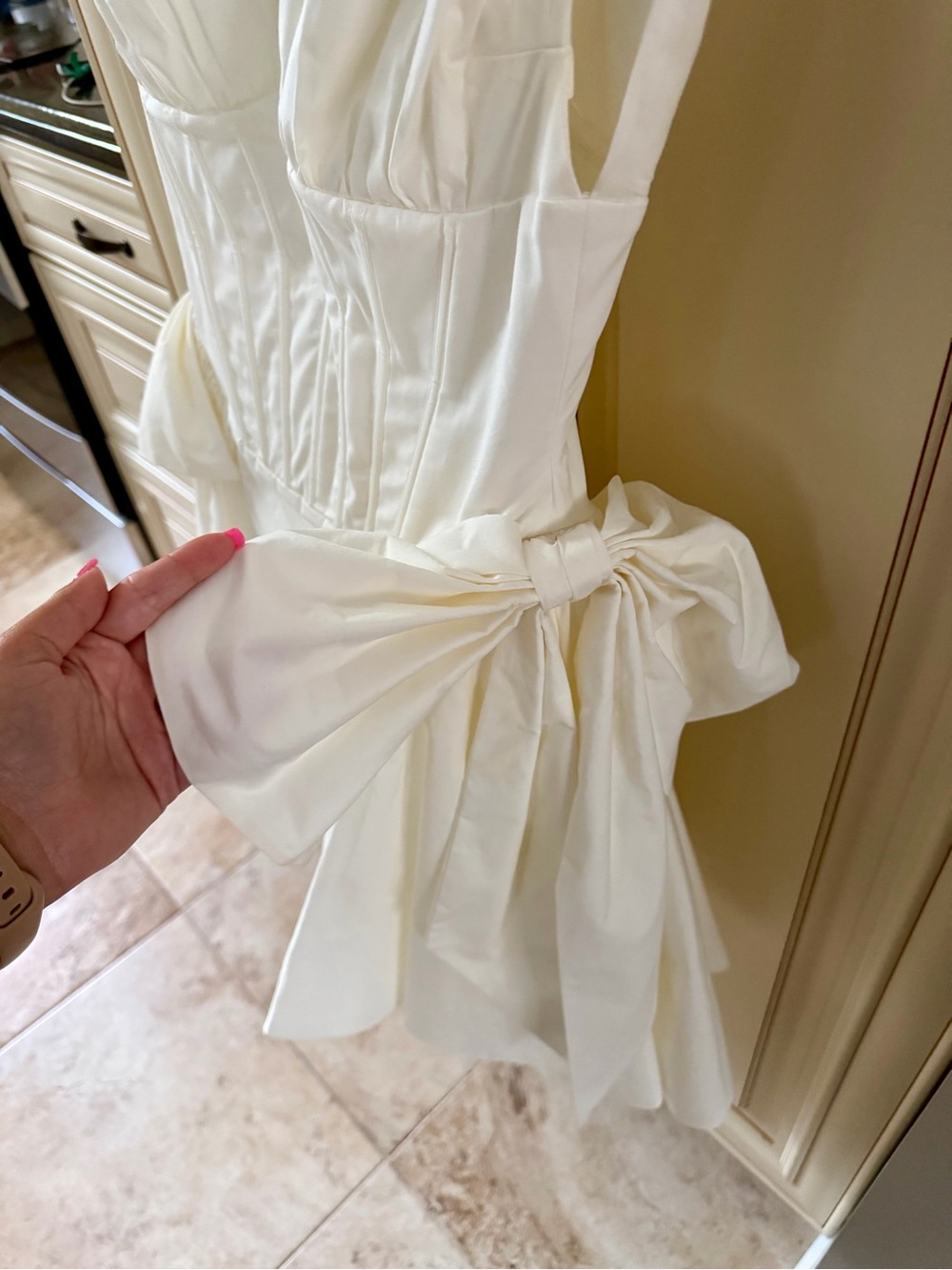 House of CB Amelia twin bow mini dress - Picture 1 of 3